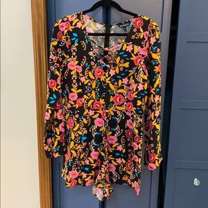 Size 10 Express long sleeve floral romper. New!